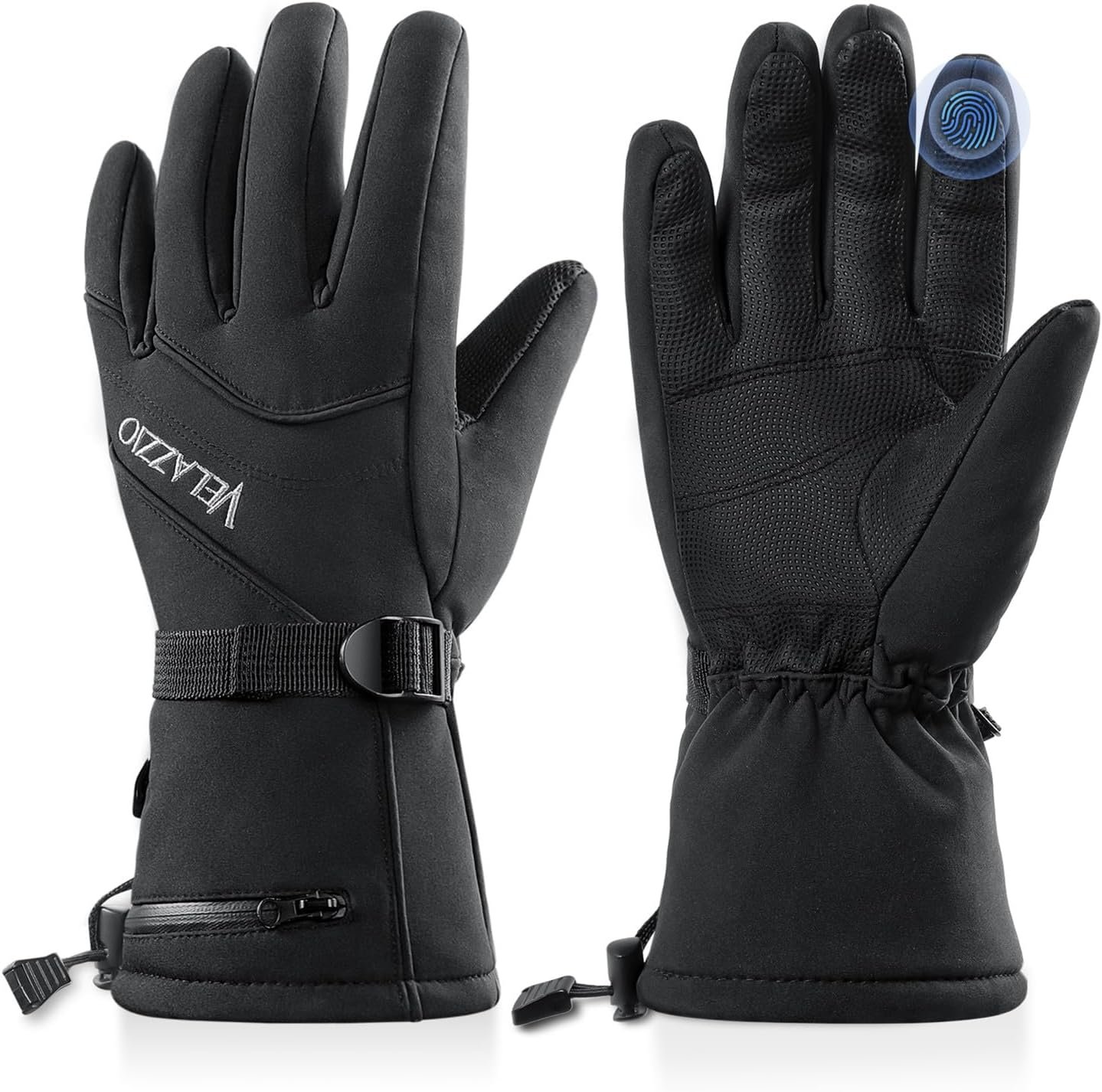 VELAZZIO Ski Gloves Waterproof Breathable Snowboard Gloves