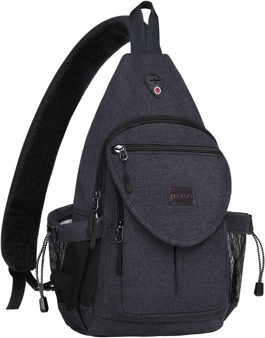 MOSISO Sling Backpack,Canvas Crossbody Hiking Daypack Bag with Anti-theft Pocket