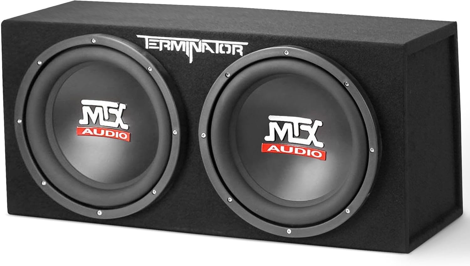 MTX Terminator Dual 12-Inch Subwoofers with Loaded Enclosure, 1200W Max Power, 400W RMS