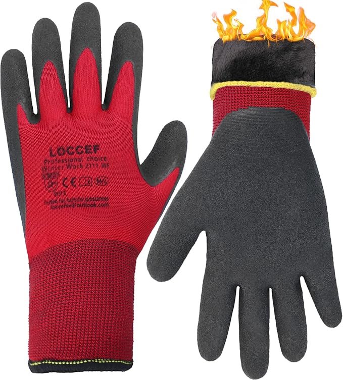 2 Pairs Winter Work Gloves for Men and Women, Freezer Gloves for Work Below Zero